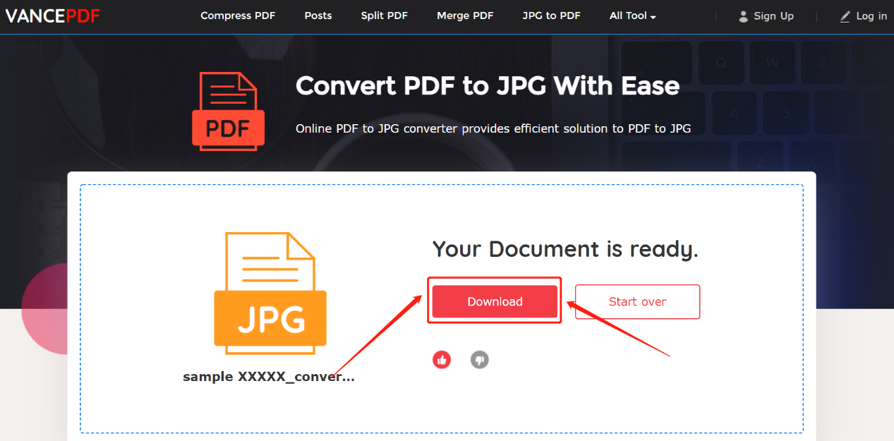 convert PDF to JPG