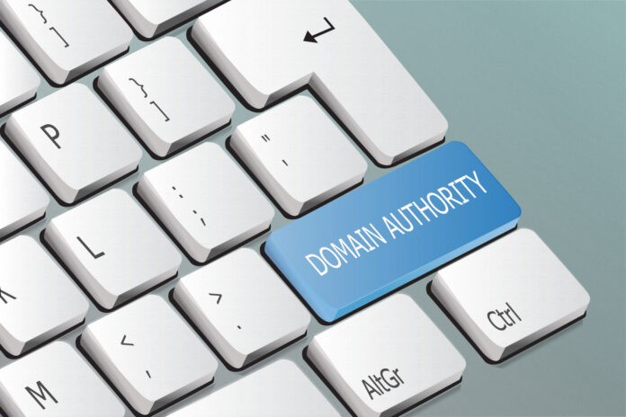 Domain Authority written on the keyboard button