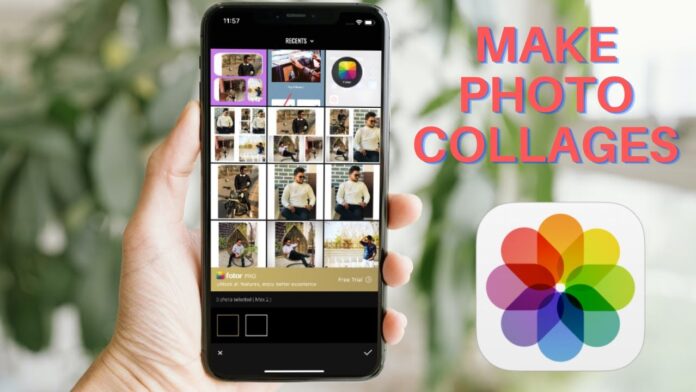 how to make a photo collage on iphone without app